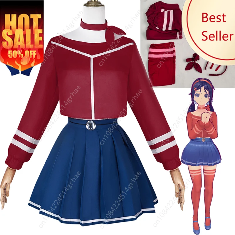 

Game MiSide Crazy Mita Cosplay Costume Full Set Role Play Yandere Mita Mira JK School Uniform Cosplay For Halloween Girls Women
