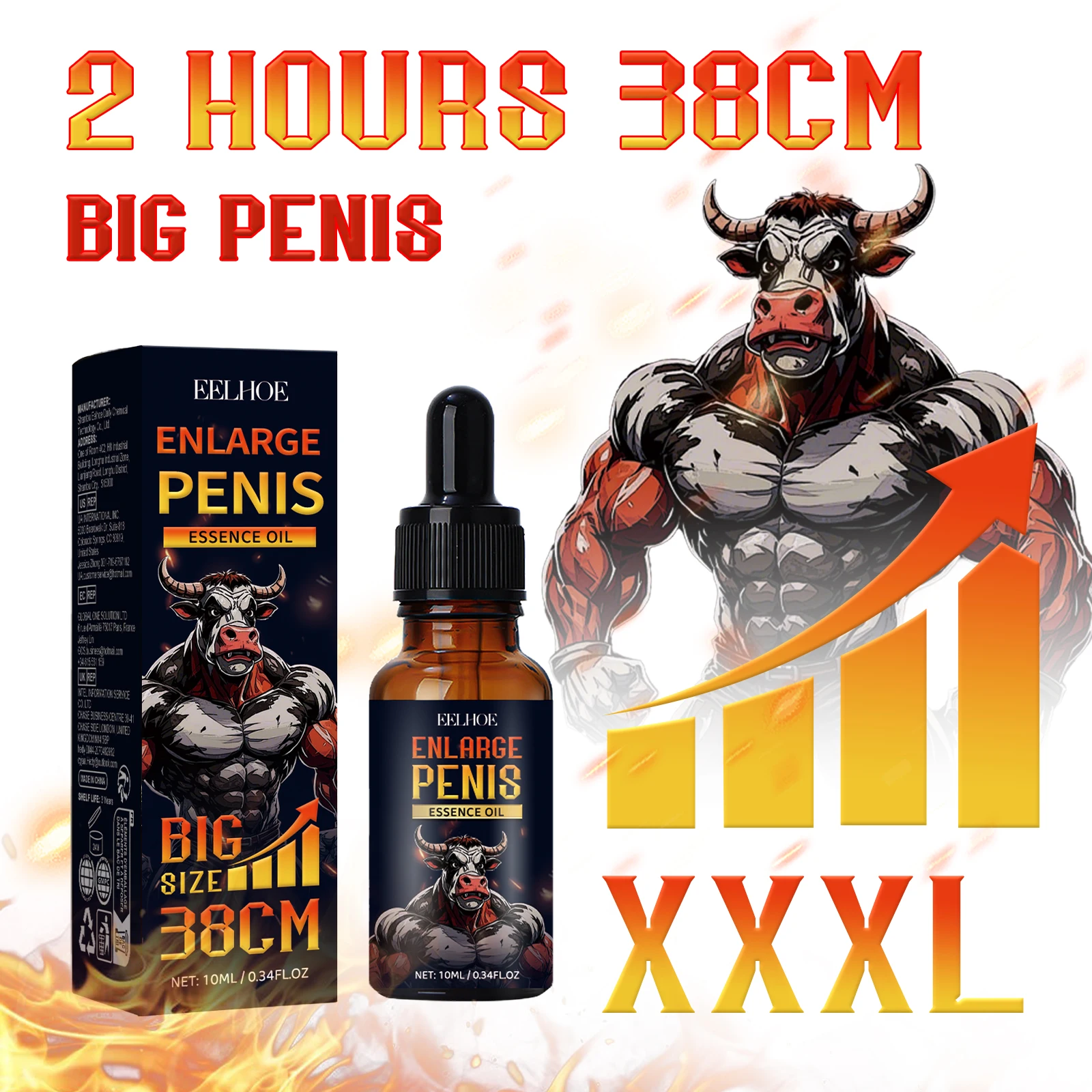 أفضل البائعين القضيب زيادة سماكة الزيوت الأساسية زيت التدليك كريم القضيب للرجل 18 + كبير توسيع هلام تكبير ديك النمو #1