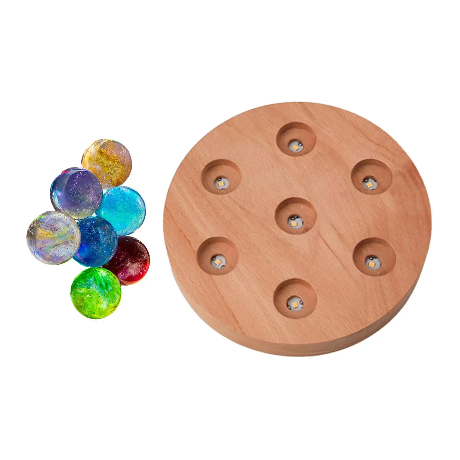 Ornamento da tavolo con luce notturna a sfera in vetro per la decorazione domestica della camera da letto sul comodino