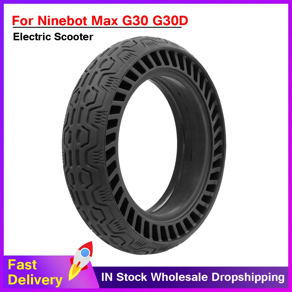 

New 10 Inch 60/70-6.5 Solid Tyre For Segway Ninebot Max G30 G30D Electric Scooter 10x2.50 Rubber Tires KickScooter Parts