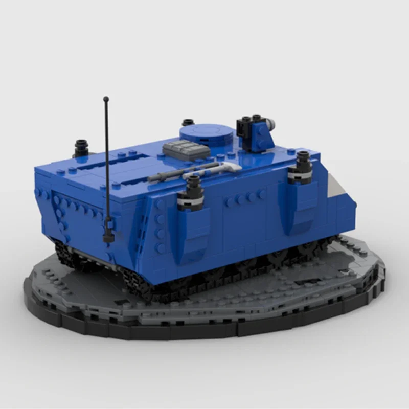 MOC Tanque Militar Modelo para Crianças, Técnico Moc Tijolos, Transporte De Rinoceronte, Blocos de Construção Modulares, Conjuntos De Brinquedos DIY, Montagem De Presentes