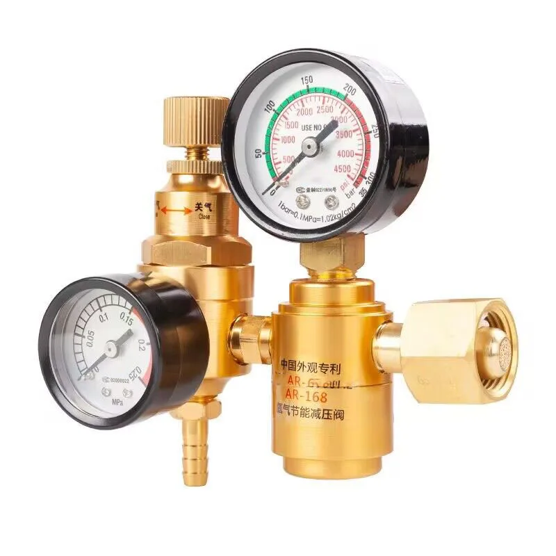 

Cheap AR168 Argon Arc Welding Gas Meter Energy-Saving Pressure Reducer Gas-Saving Pressure Relief Valve for Welding Accessorie