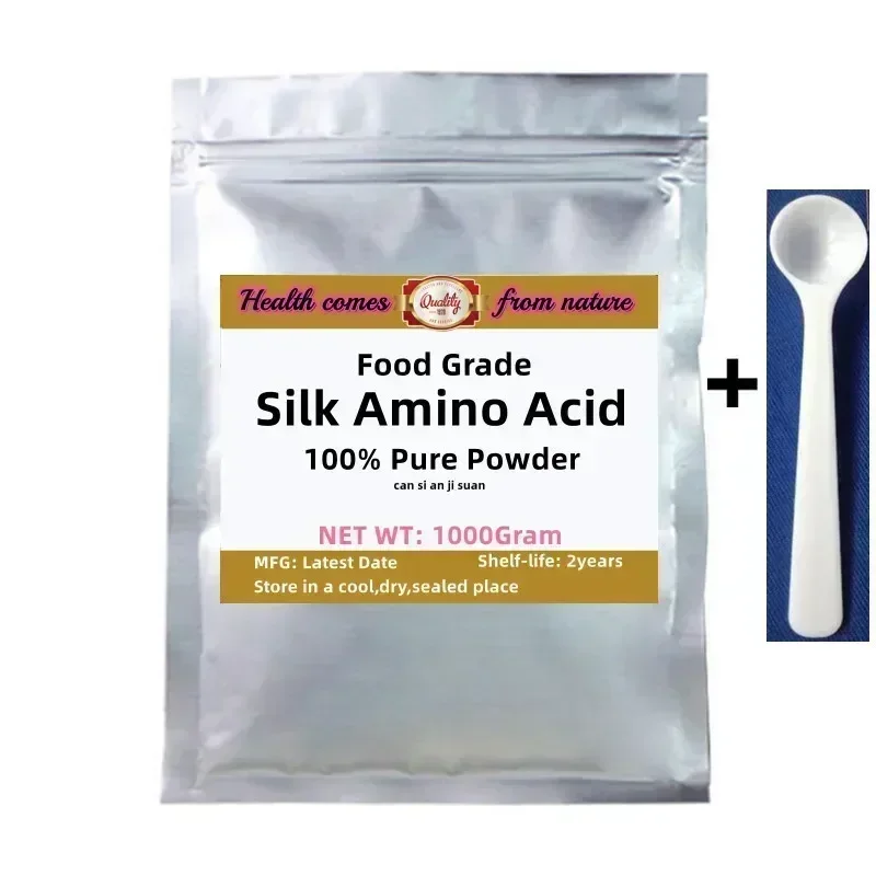 Free Shipping 50-1000g Silk Amino Acid ,Delay Aging,Reduce Wrinkles,Moisturizing,Skin Whitening