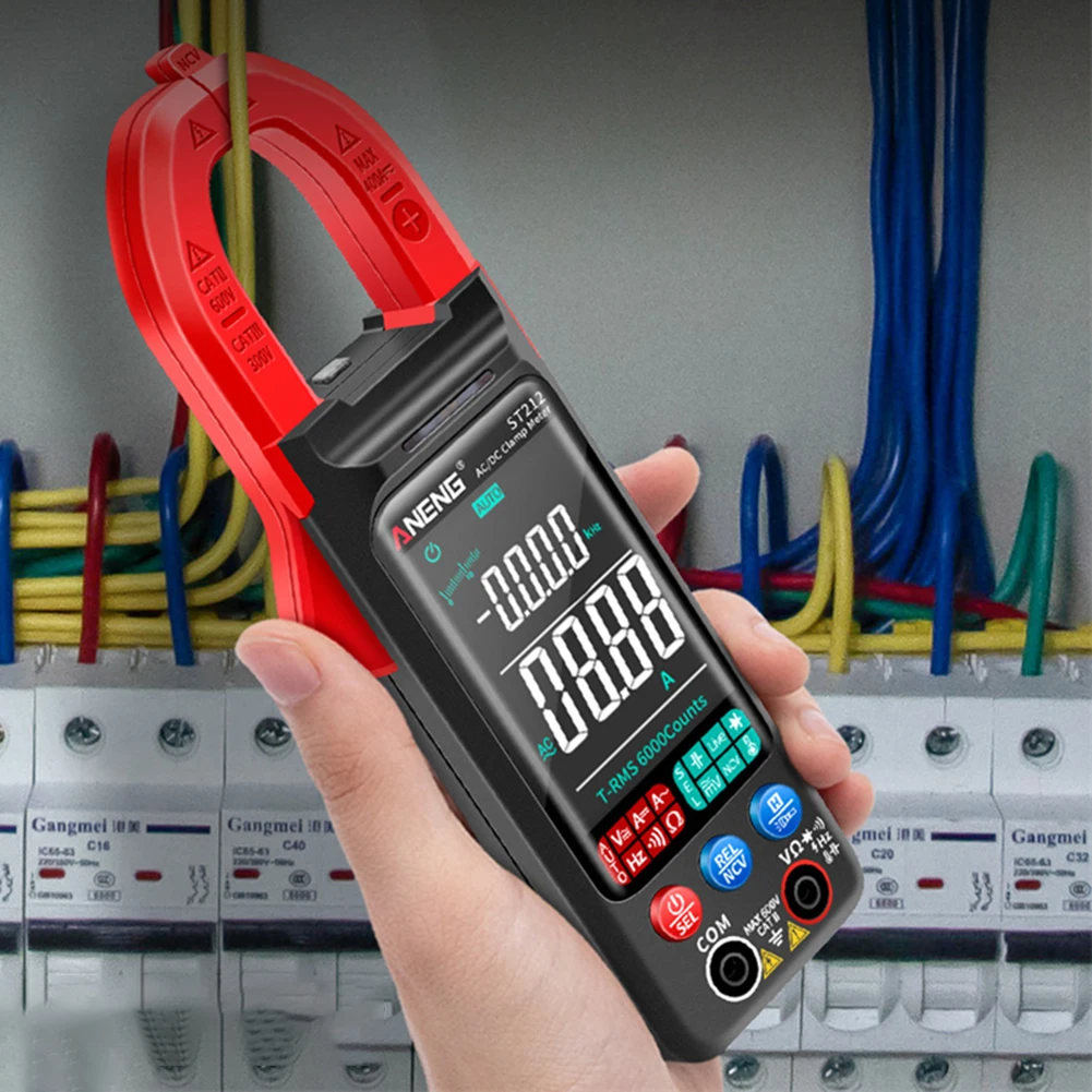 ANENG ST212 Smart Multimeter 6000 Counts Digital Clamp Meter Current Voltage Capacitance Ohm Tester Auto Range LCD Color Screen