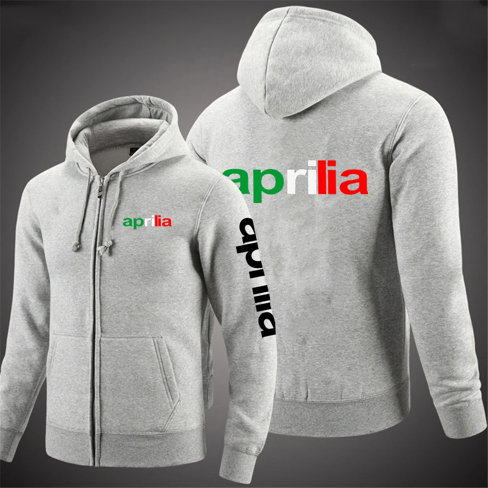 Motorrad Aprilia Frühling Herbst 2021 benutzer definierte Strickjacke Tops Reiß verschluss Hoodies Jacke Druck Kleidung Mode lässig Sweatshirt Mäntel