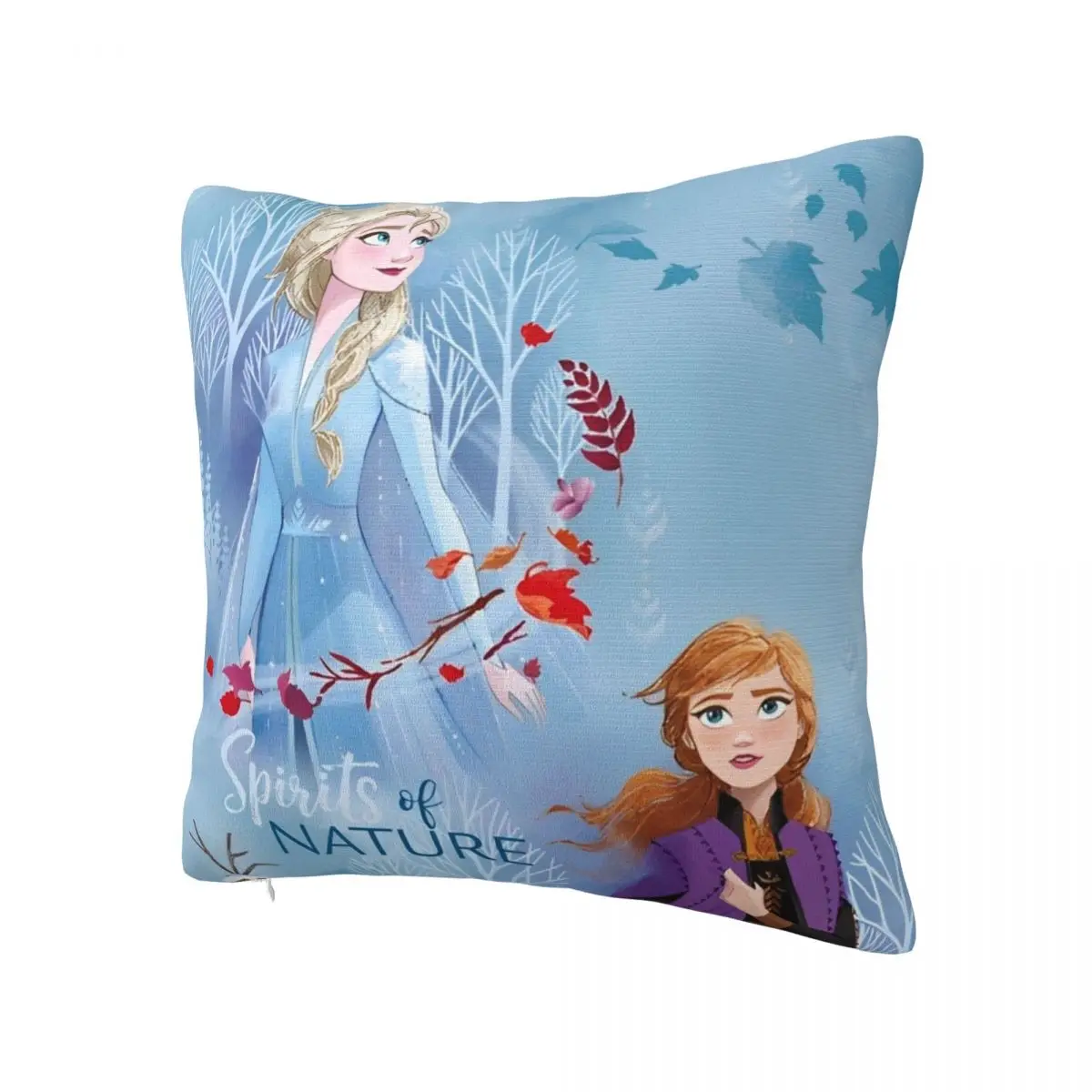 Frozen Elsa Princess Anna Pillowcase Printing Polyester Cushion Cover Gift Sister Cartoon Pillow Case Cover Home 45cm