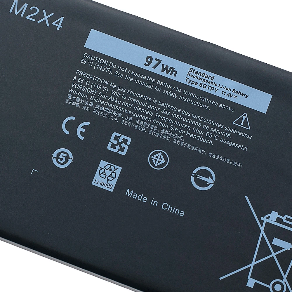 Keyuan 6GTPY New 97WH Laptop Battery 9570|9560|7590 For DELL XPS 15 Precision 5520|5530 Series Notebook - Image 2
