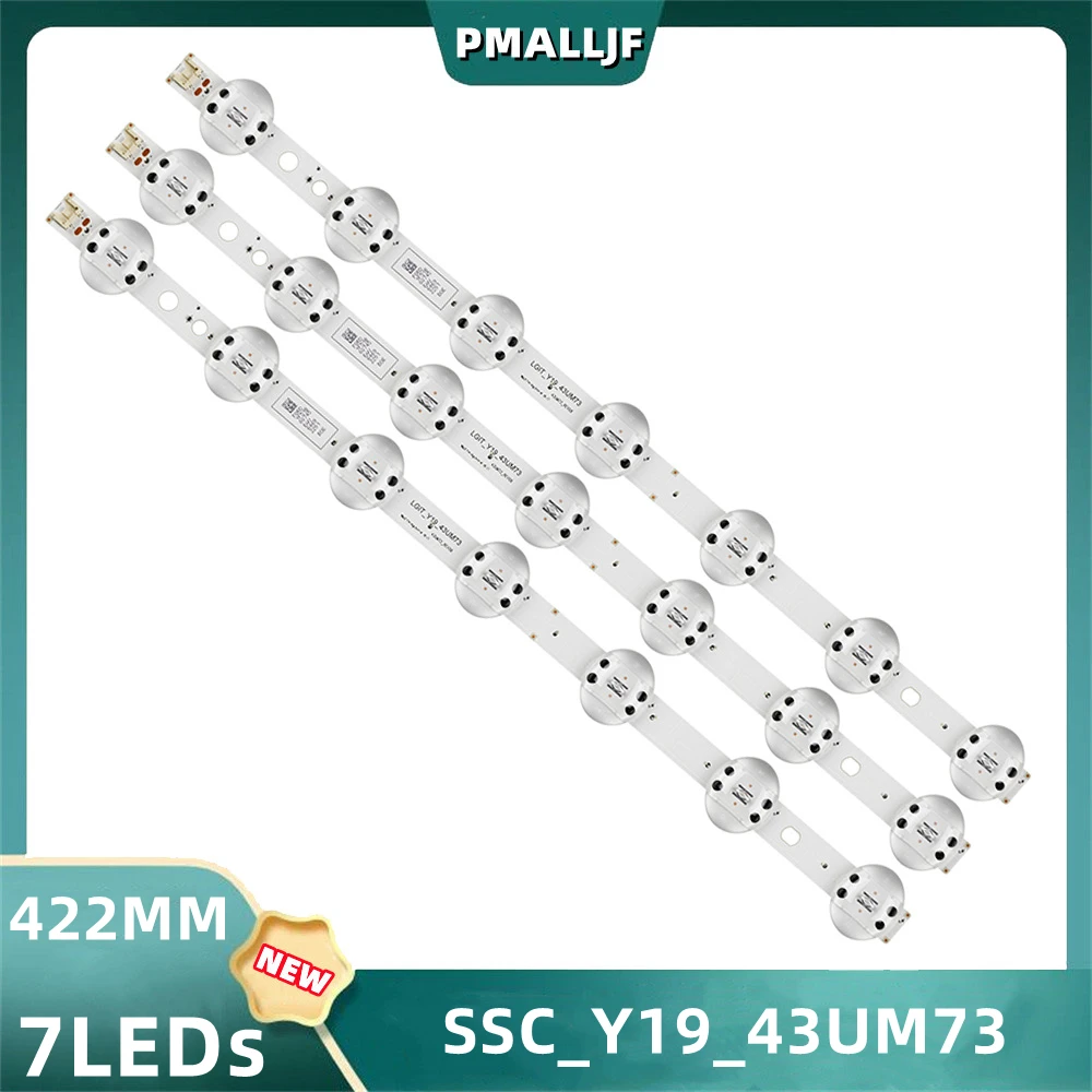 

3 шт./компл. светодиодная лента для подсветки для 43LG73CMECA SSC-Y19_trident_43UM73_REV00_ 181029