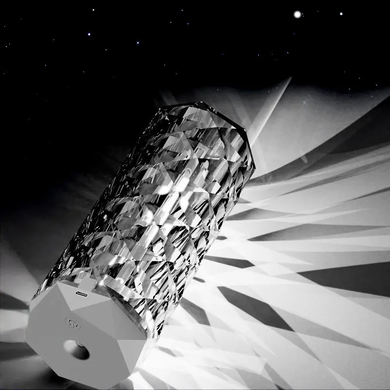 0,5-1 л Кристаллический увлажнитель воздуха, двухскоростной спрей, RGB световой эффект, подключаемая модель, портативный мини-увлажнитель с окружающим освещением, низкий уровень шума