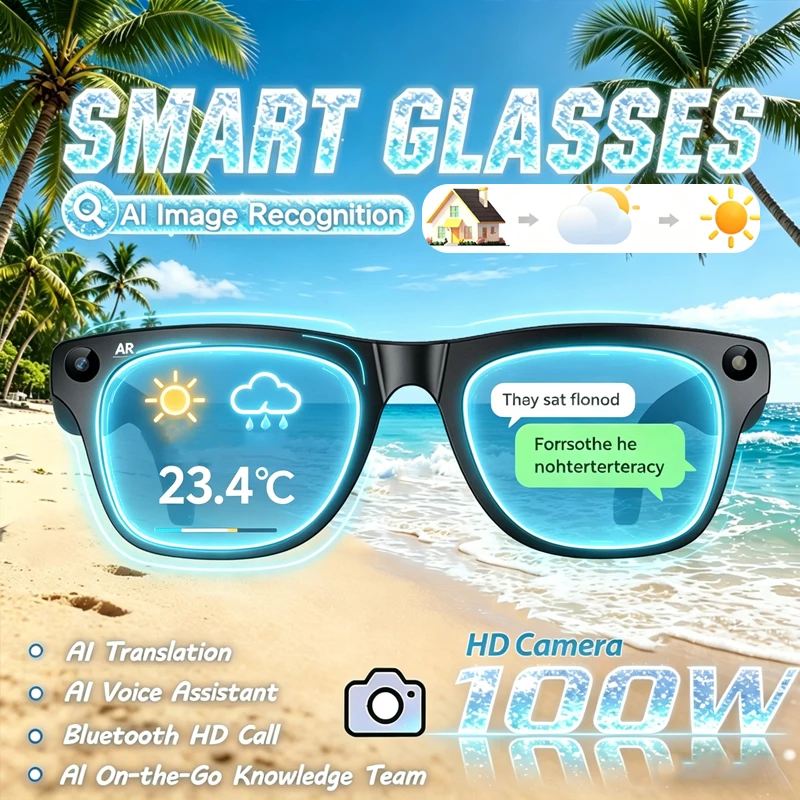 

Новые умные очки с ИИ: синхронный перевод, голосовой помощник, распознавание изображений, легкий вес, запись в любое время