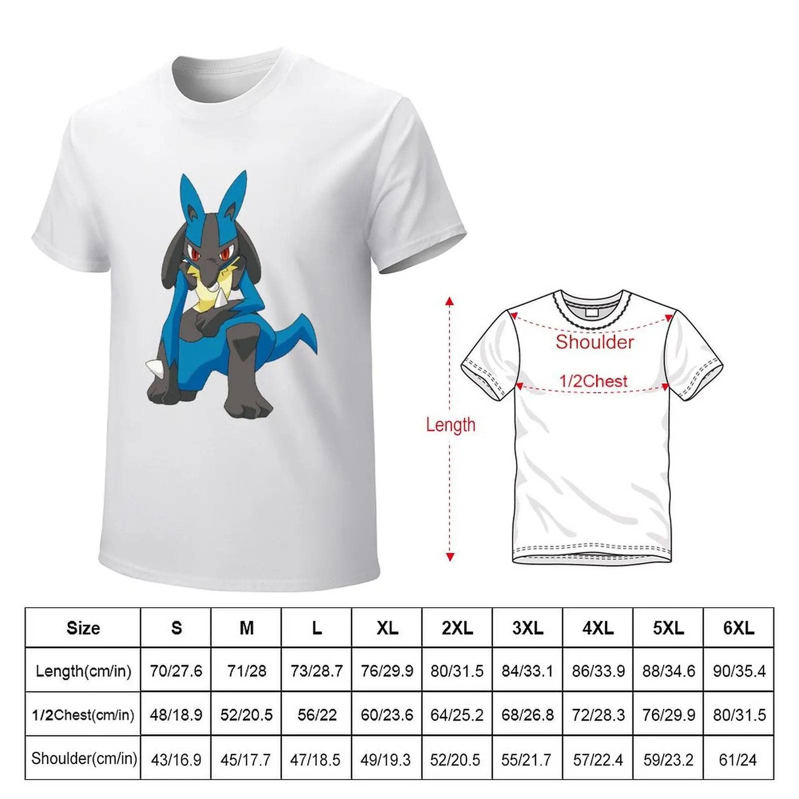 Camiseta de lúcaro Mega Chibi para hombre, ropa estética, diseño de aduanas, camisetas blancas lisas