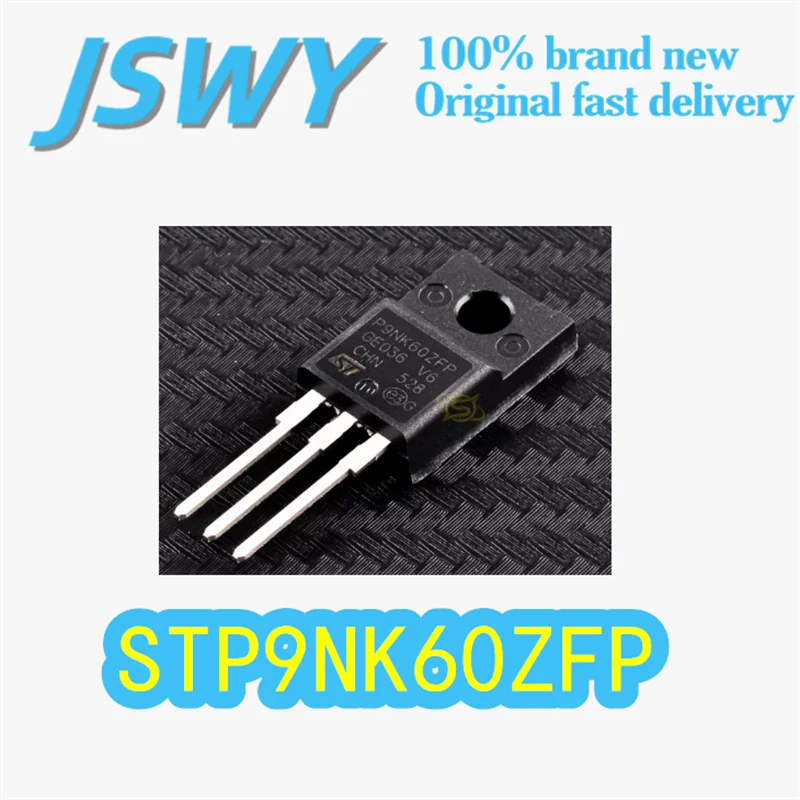 

(10/50 pieces) STP9NK60ZFP Original P9NK60ZFP Silk-Printed TO-220FP Package N-Channel MOSFET 600V/7A Electronics In Stock