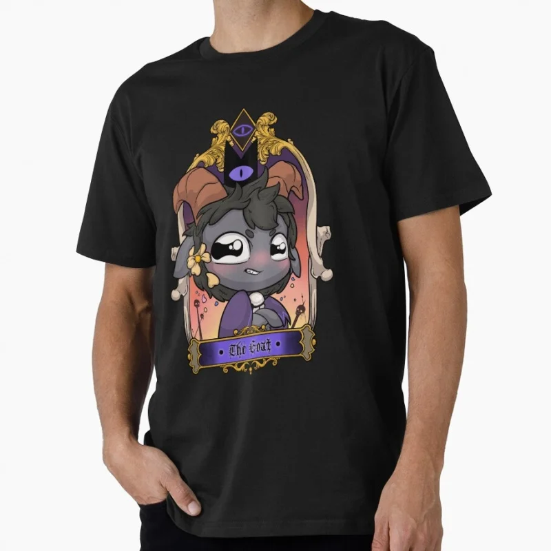 Cult of the Lamb Goat gift t shirt for gamer 100% cotton Short Sleeve Cute animals Cartoon Graphic clothes All size tops S-6XL