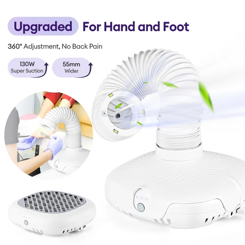 Imagen 2 del producto Potente Colector de Polvo para Uñas, Extractor de Polvo para Arte de Uñas, Aspiradora para Manicura, Suministros para Estilistas de Uñas