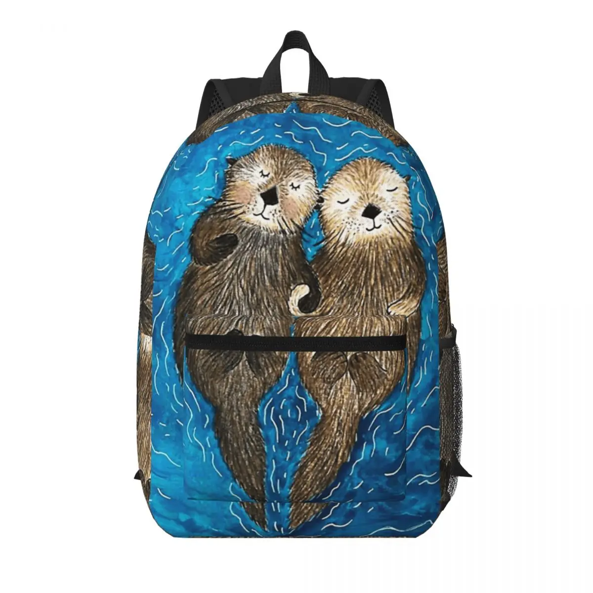 Otter CUTE SLEEP Student Backpack School Bag Hiking Travel Daypack for Men Women Bookbag Shoulder Bags