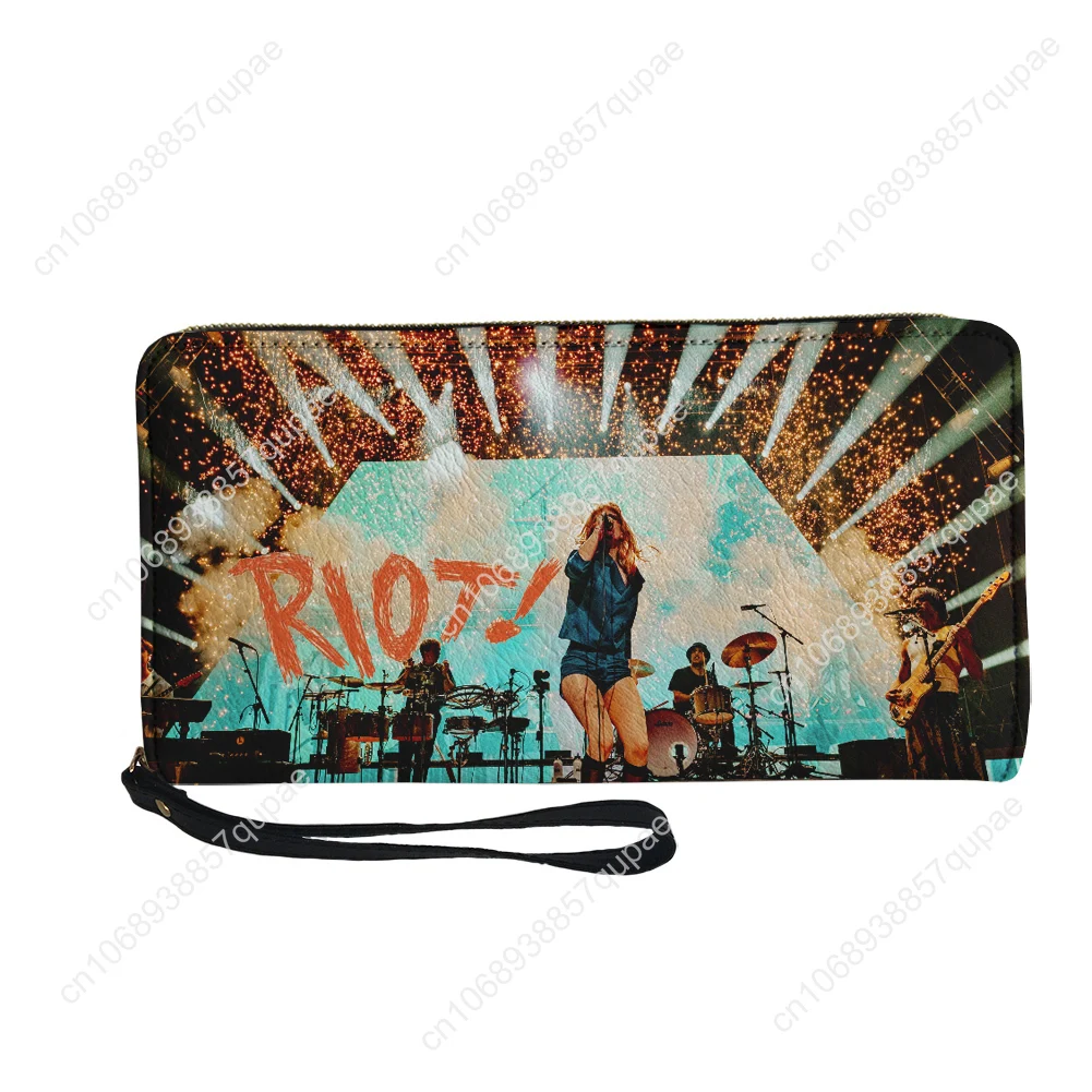 Paramore Rock Band Custom Wallet Purse Mens Womens Teenagers Zipper Long Wallets Double Print  Portable Wallet Gift Bag