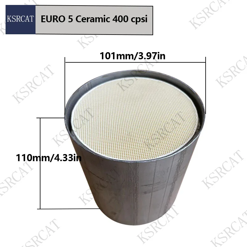 

Exhaust engine Euro 5 101*110MM 400CPSI Ceramics Exhaust Gas Purification Honeycomb Catalytic Converter Coated With Catalyst