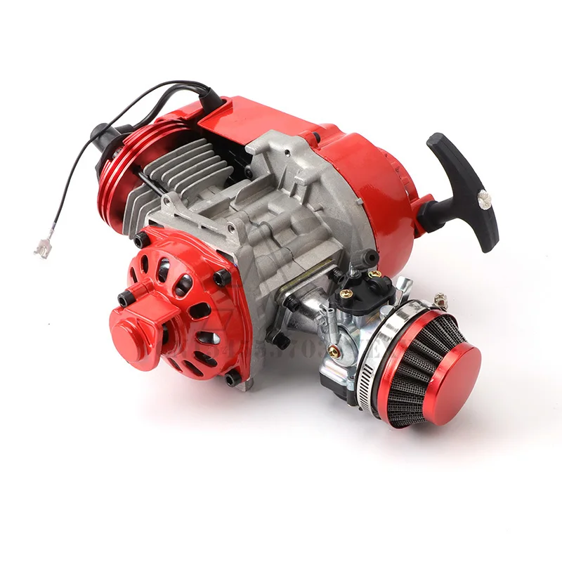 49cc 2 stroke motorcycle complete engine motor with air filter carburetor for bicycle mini dirt bike quad