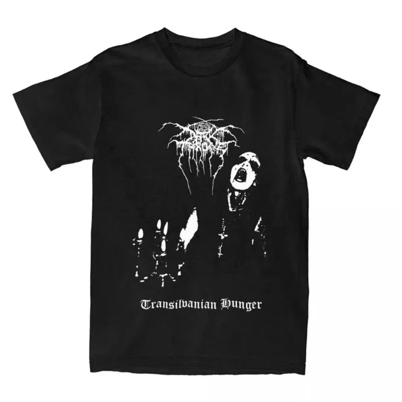 

Men Women T Shirt Darkthrone Transilvanian Hunger Vintage Pure Cotton Norwegian Black Metal Band T Shirt Large Size 01336