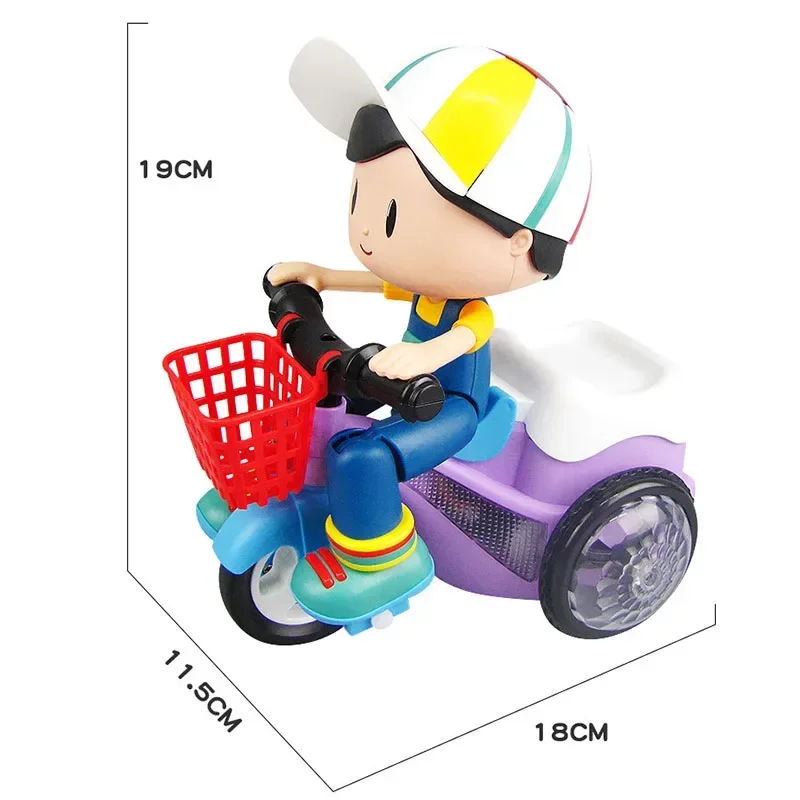 

Music Stunt Cool Tricycle Car 360 Degree Rotate Luminous Motorcycle Baby Toys Easy to Use Best Christmas Gift for Children Kids