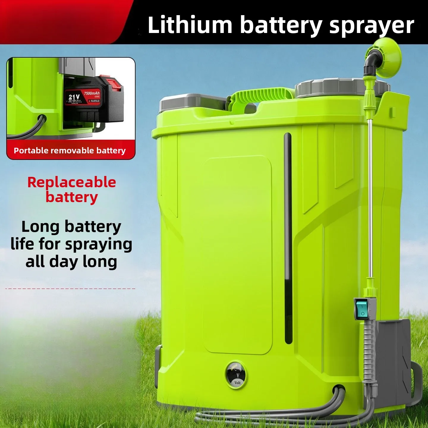 Backpack Farm Spraying Machine, Mixing Function & Swapable Battery, High Pressure Pesticide Disinfect Device