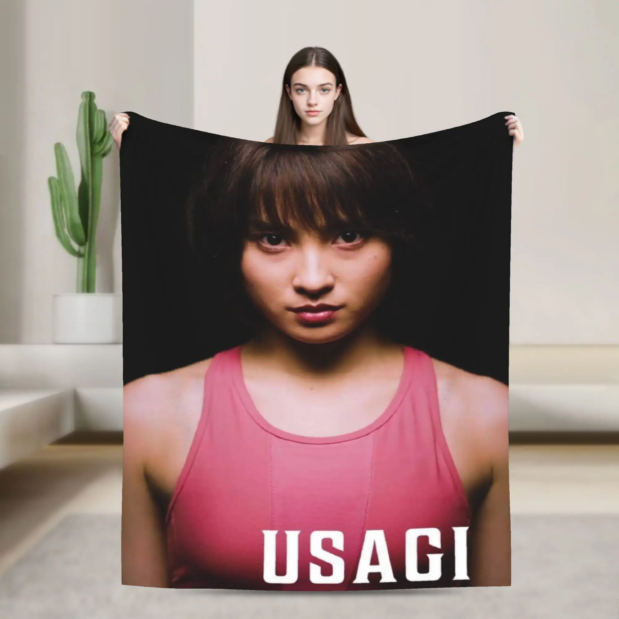 Usagi Alices in Borderland Soft Blanket  Kids Adult Plush Throw Blanket Novelty Outdoor Flannel Bedspread Sofa Bed Cover