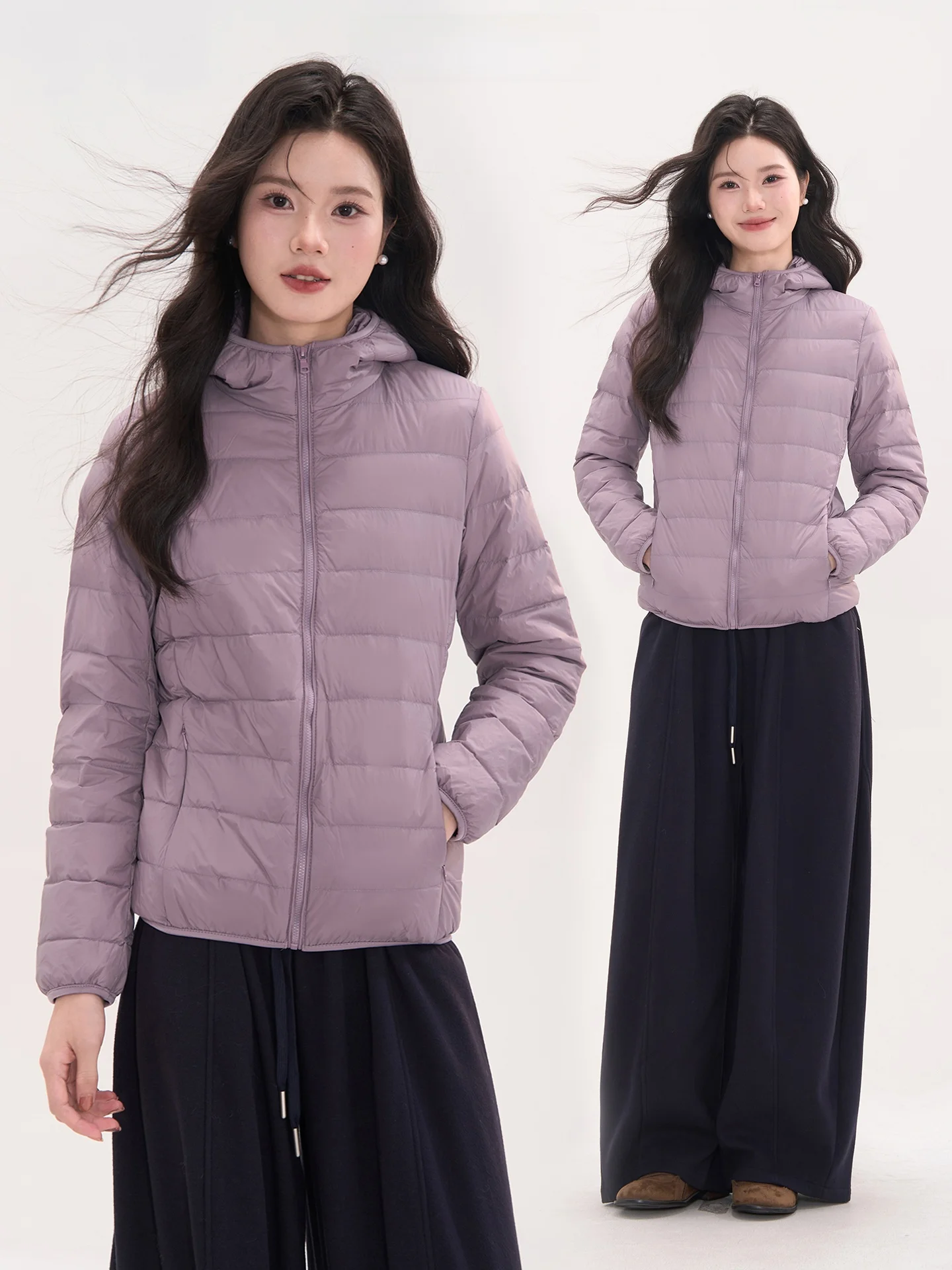 

Heme Flower Field Window для похудения с капюшоном в рубчик, легкая пуховая верхняя одежда Jaet, топ, осень-зима, женская мода