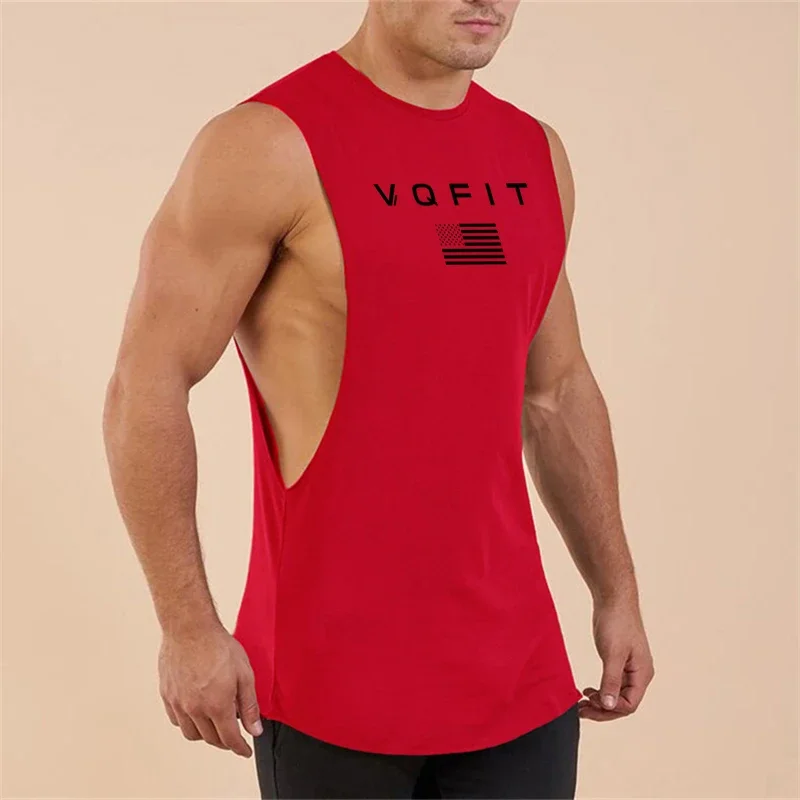 Mens Running Muscle Sleeveless Vest Brand Gym Casual Clothing Cool Tank Top Fashion Workout Fitness Sporting Singlets