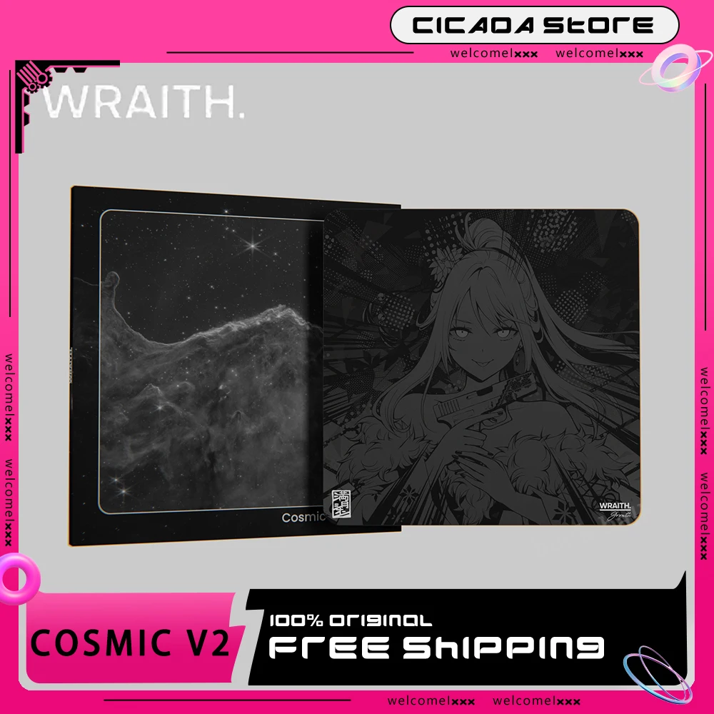 Original Wraith Cosmic V2 Evil Edition Glass Mousepad E-sports Gaming Mousepad Custom Smooth Mouse Pad Valorant CSGO FPS Gamers