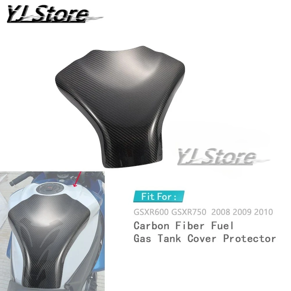 

Fit For Suzuki GSXR 600 GSXR 750 2008 2009 2010 K8 Motorcycle Carbon fibre Fuel Tank Shelter protect Carbon Fiber Cover