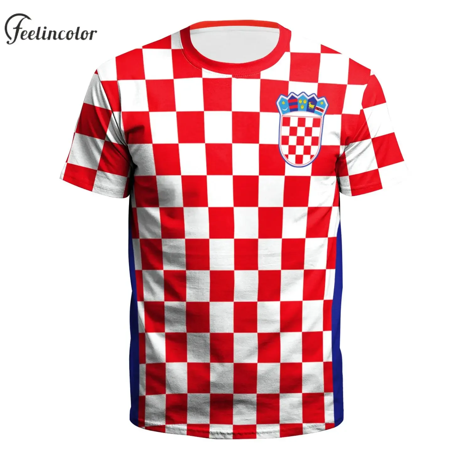 2026 Jersery Croatia T-Shirt for Men HR Flag Tee Shirts Fashion 18 Soccer Top Red White Grids Football Jerseys Unisex Clothing
