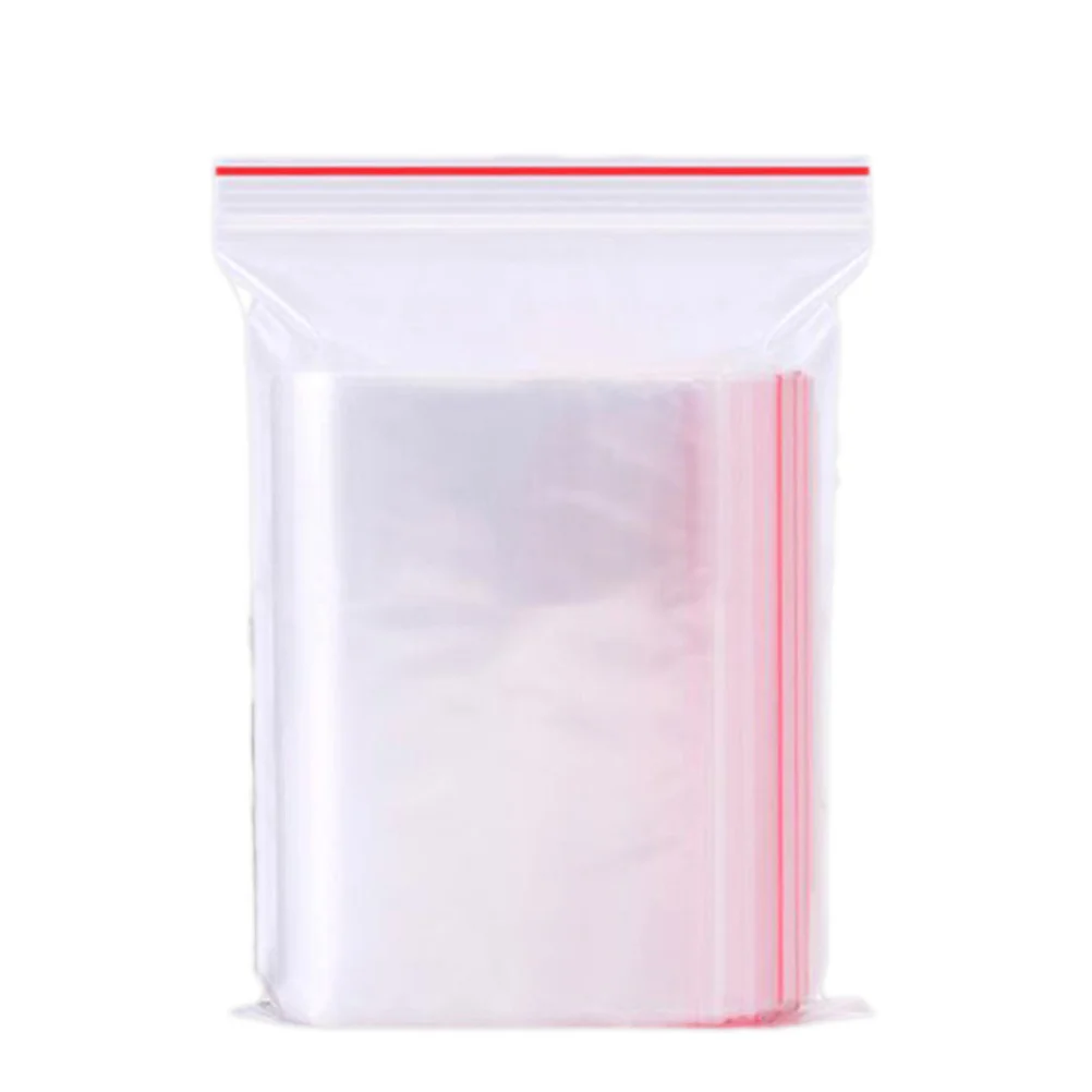 

100 Pcs Transparent Bags Sealed Zipper Sealing Clear Dispenser Reclosable Storage