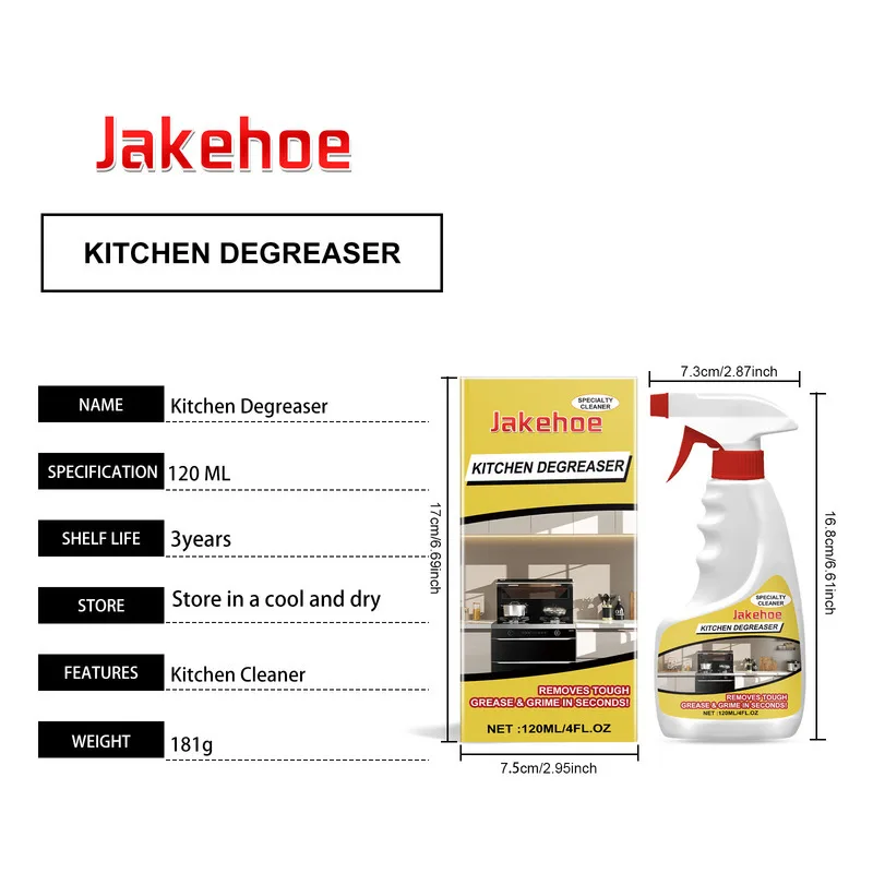 Household Degreaser Descaler Foam  Kitchen Stove  Countertop Cleaner Removes Grease Limescale Deep Kitchen Cleaning