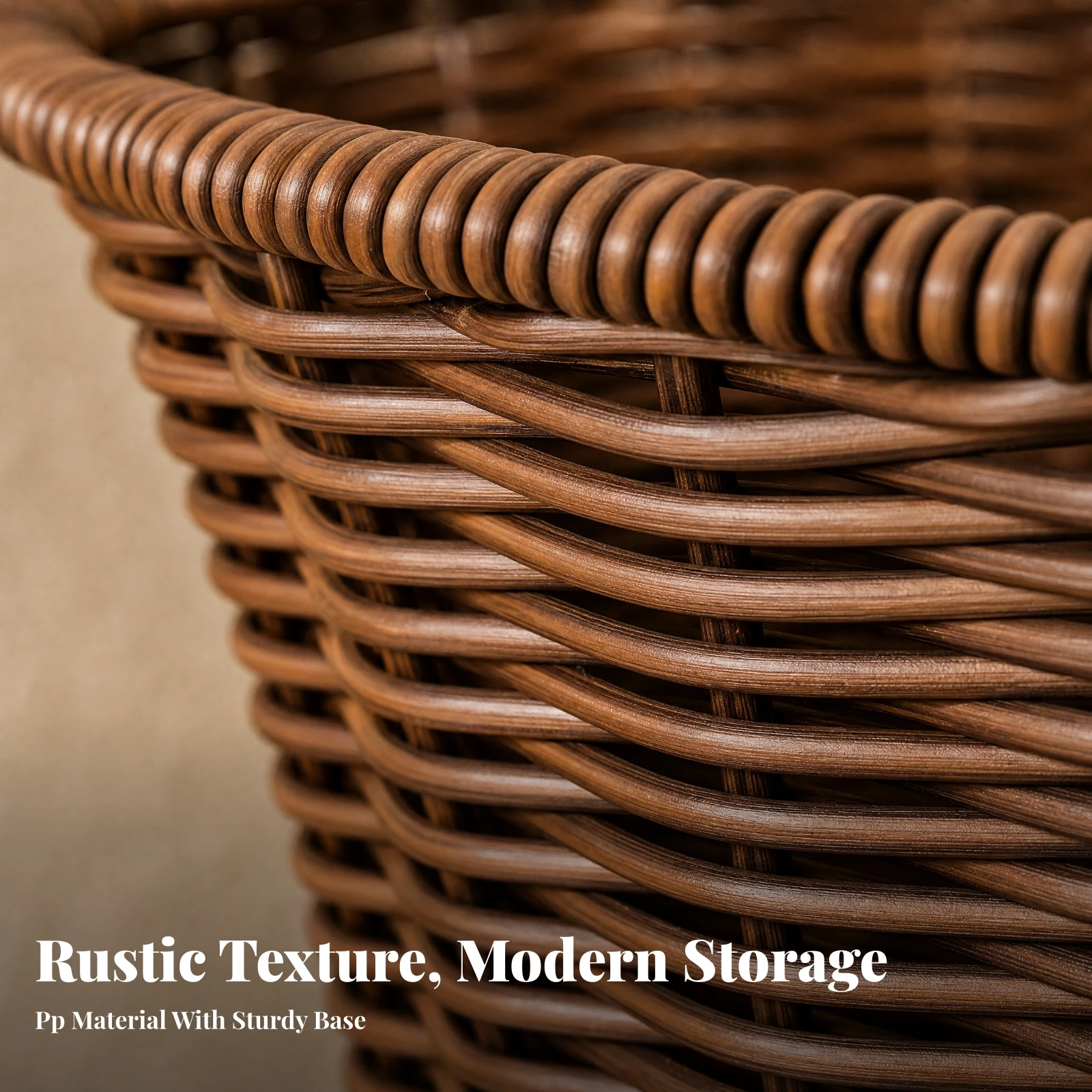 Rattan-Style Planter Basket Indoor Outdoor Plastic Woven Basket with Flared Base Tapered Plant Pot Cover Sturdy Lightweight