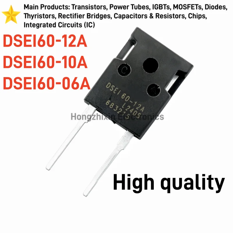 10PCS NEW DSEI60-12A DSEI60-10A DSEI60-06A TO-247-2 Fast Recovery Diode 60A 600V/1000V/1200
