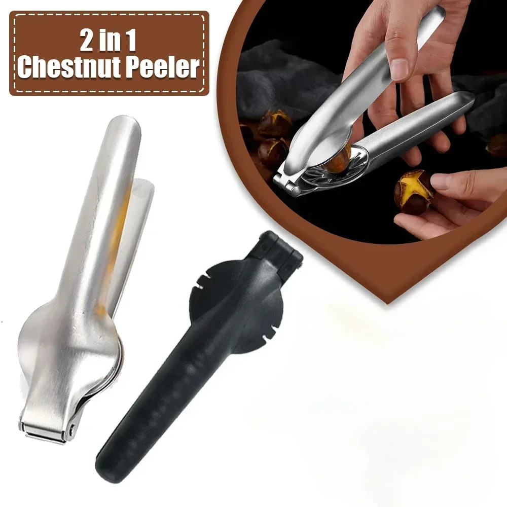 

Chestnut Clip Nutcracker Opener Nuts Peeler Shelling Walnut Cracker Sheller Stainless Steel/Plastic Kitchen Pliers Accessories