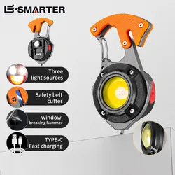 Protable Mini Flashlight Home Lighting Buit-in Battery Keychain Flashlight LED Torch Ultra Bright Camping