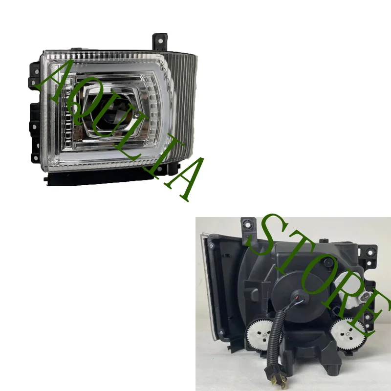 1 PAIR LHD 24V Head Lamp With Lens Fit For Isuzu 700P Truck New Design Head Lamp