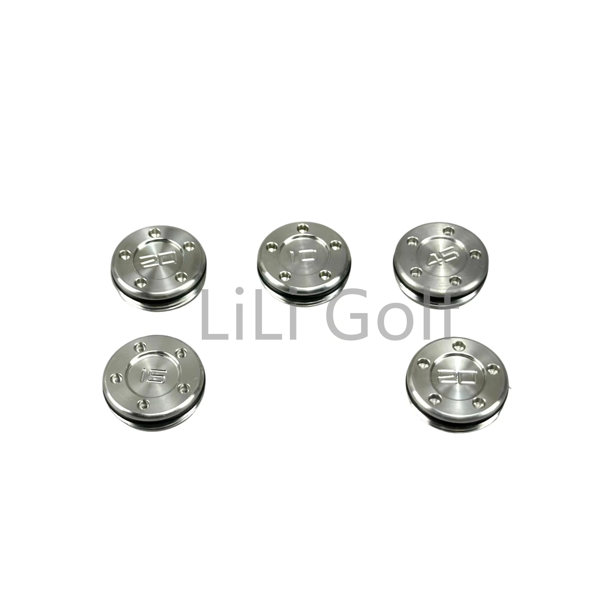 2pcs Silvery Golf Weight Custom Putter Screws Weights Compatible with Titleist Scotty Cameron 5g/10g/15g/20g/25g/30g/35g/40g