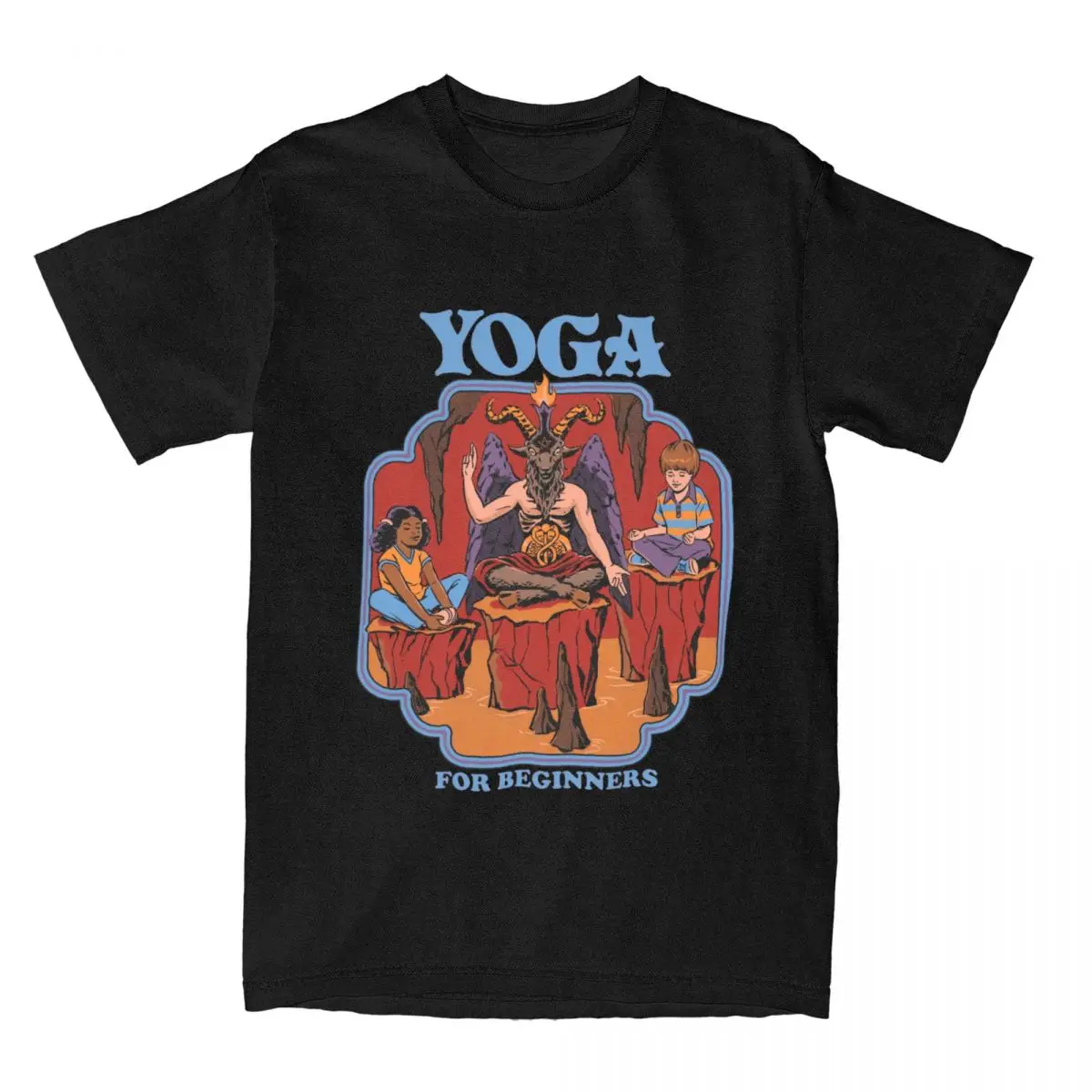 Baphomet Yoga Half Lotus T Shirts Merchandise Men Women Cotton Casual Round Collar Tees Short Sleeve Clothing