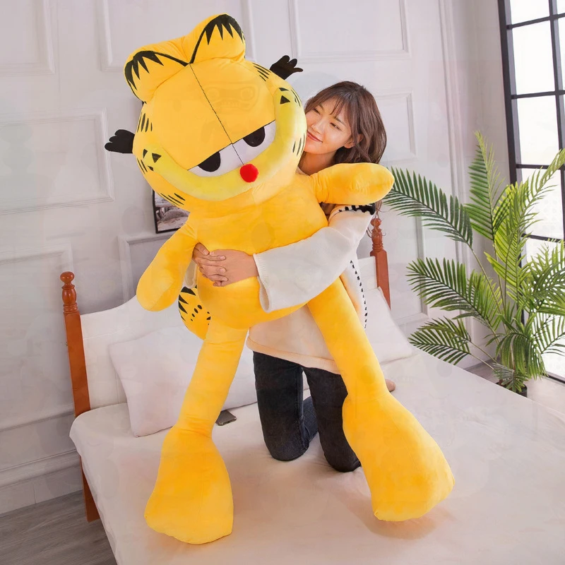 Classic Garfield Kitten Plush Toy Doll Cartoon Sleeping Pillow for Kids Birthday and Christmas Gift Soft Cuddly Stuffed Animal