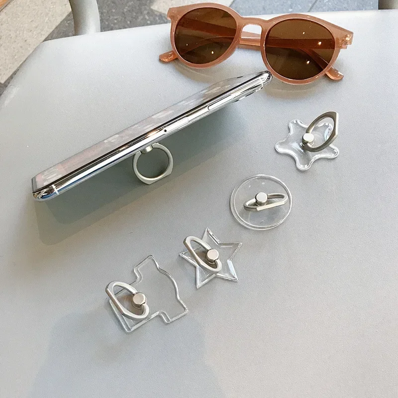 

Transparent Holder for Cute Cell Smart Phone, Finger Ring Magnetic Mobile Phone Holder Stand, Universal for Iphone XS MAX 8