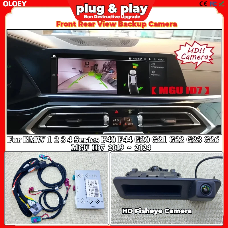 Per BMW 1 2 3 4 Serie F40 F44 G20 G21 G22 G23 G26 MGU ID7 Vista posteriore anteriore Interfaccia telecamera retromarcia Decodificatore schermo originale