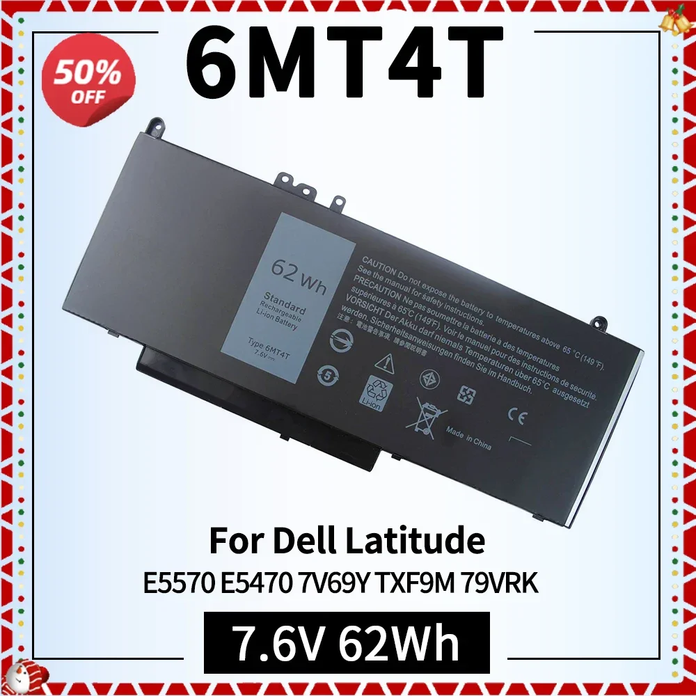 

6MT4T Laptop Battery Compatible for Dell Latitude E5470 E5570 15 5570 Precision 15 3510 M3510 Series 7V69Y TXF9M 79VRK HK6DV