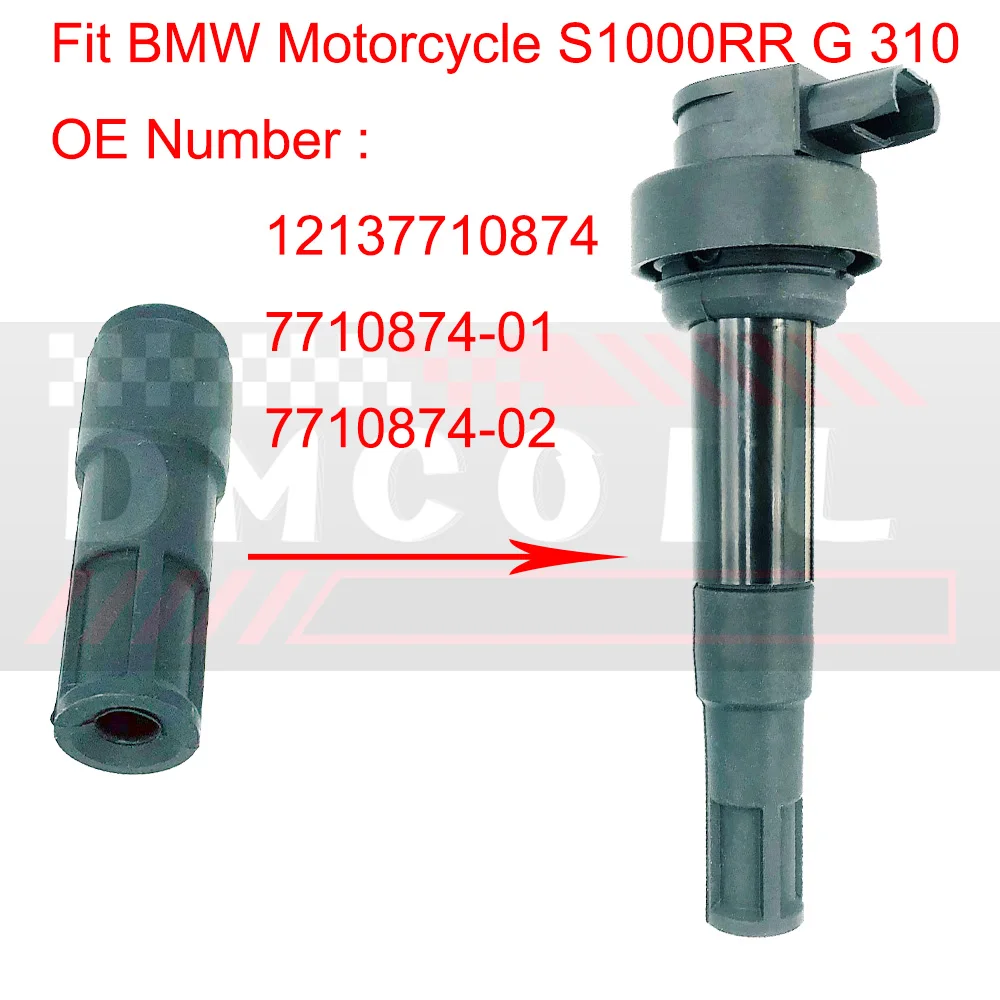 4 PCS IGNITION COIL RUBBER BOOTS FOR BMW MOTORCYCLE S1000RR G310 R  HP4 G310GS K02 K03 K42 K46 2008-2019 7710874-01 7710874-02