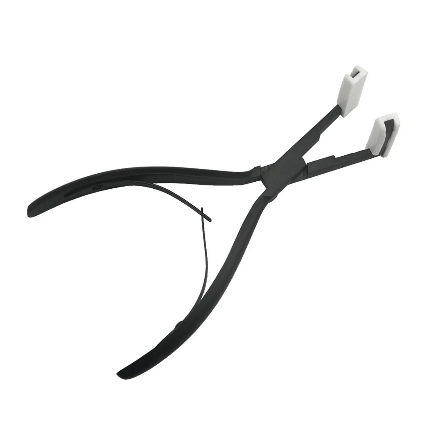 1 قطعة 7 بوصة الفضة الفولاذ المقاوم للصدأ كماشة لشريط الشعر التمديد الشريط ختم كماشة أدوات وصلات شعر الكيراتين