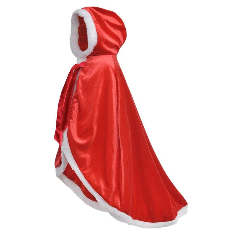 Christmas Children Cloak Princess Cloak Hood Costume Girls Red Cap Cloak Children Anime Cosplay Cape Halloween Kids Clothing