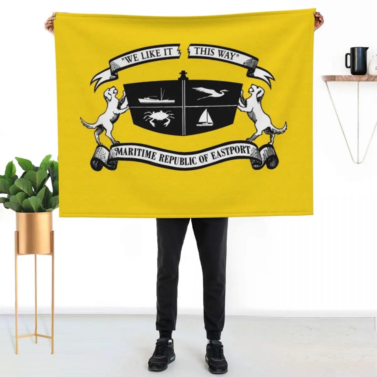 Flag of Maritime Republic of Eastport Throw Blanket Thermals For Travel Sofa Throw Travel Baby Thins wednesday Blankets