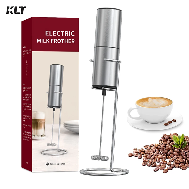 KLT Electric Milk Foamer Blender Wireless Coffee Whisk Mixer Handheld Egg Beater Chocolate Cappuccino Frother Mixer Kitchen Tool