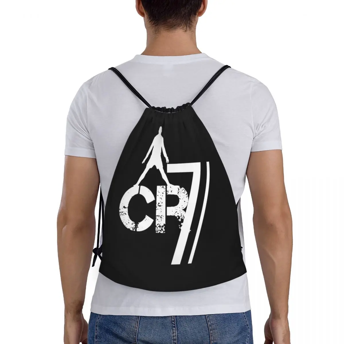 Cr7 Fußballzubehör Sackpack Kordelzug Rucksack Ronaldos Sporttasche Gym Fußball String Taschen für Outdoor